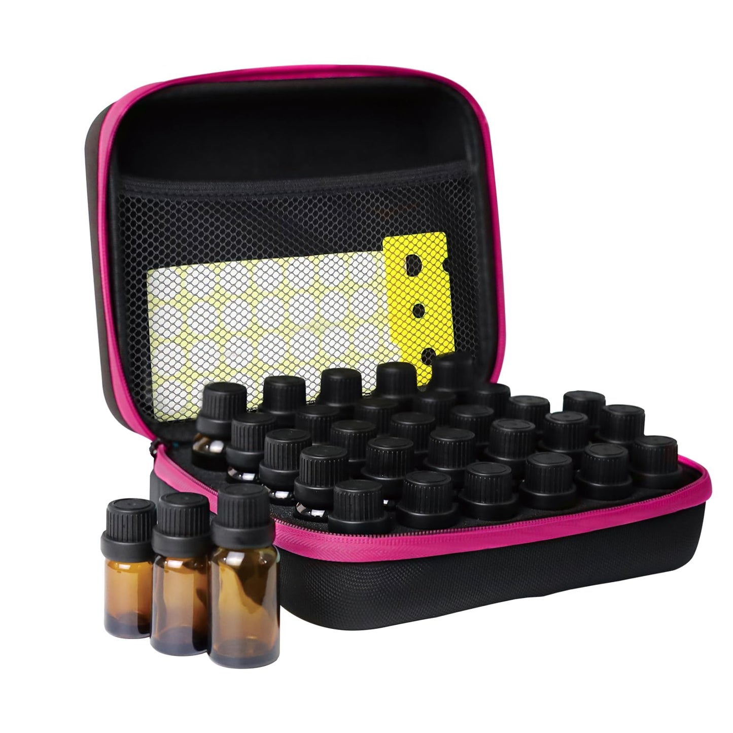 ZORETCO Essential Oil Storage Holder Organizer Carrying Case, 30 Bottles, Essential Oils Box for 5ml- 15ml Bottle Travel Storage Organizer Bag with Labels & Bottle Opener for doTERRA & Young Living