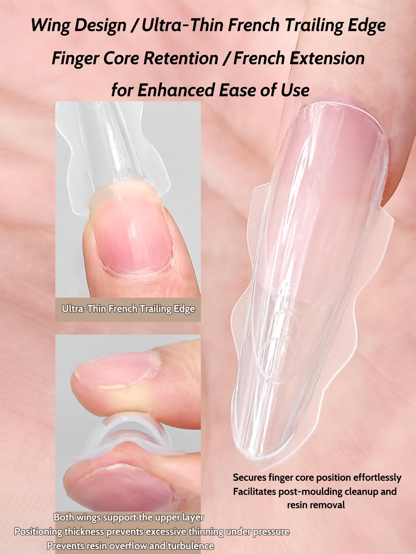 Klimonla Sandwich Dual Nail Forms Professional Sandwich Dual Forms-240Pcs Long Stiletto Nail Mold for Fast Extension,15 Sizes Reusable Salon Manicure Tools (240pcs F50s)