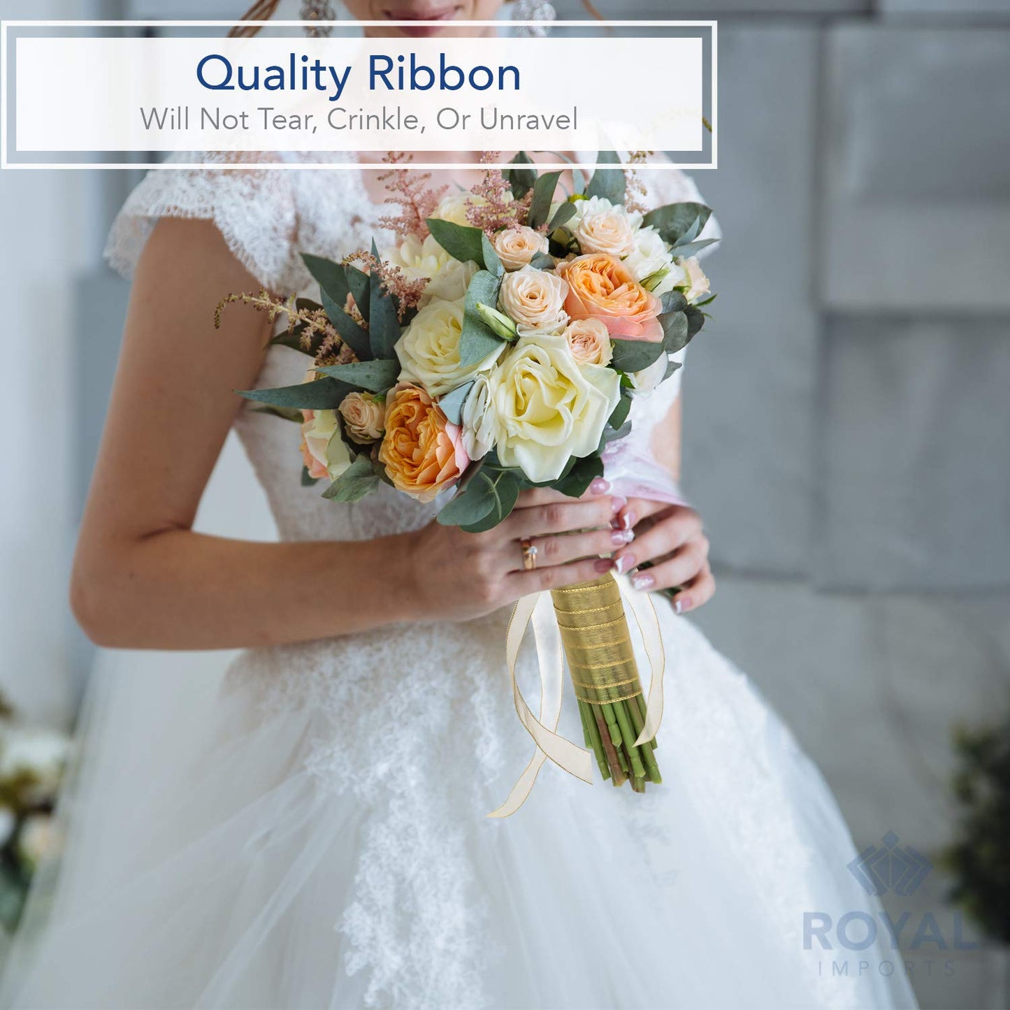 Royal Imports Organza Wired Sheer Ribbon 1.5" (#9) for Floral & Craft Decoration, 50 Yard Roll (150 FT Spool), White