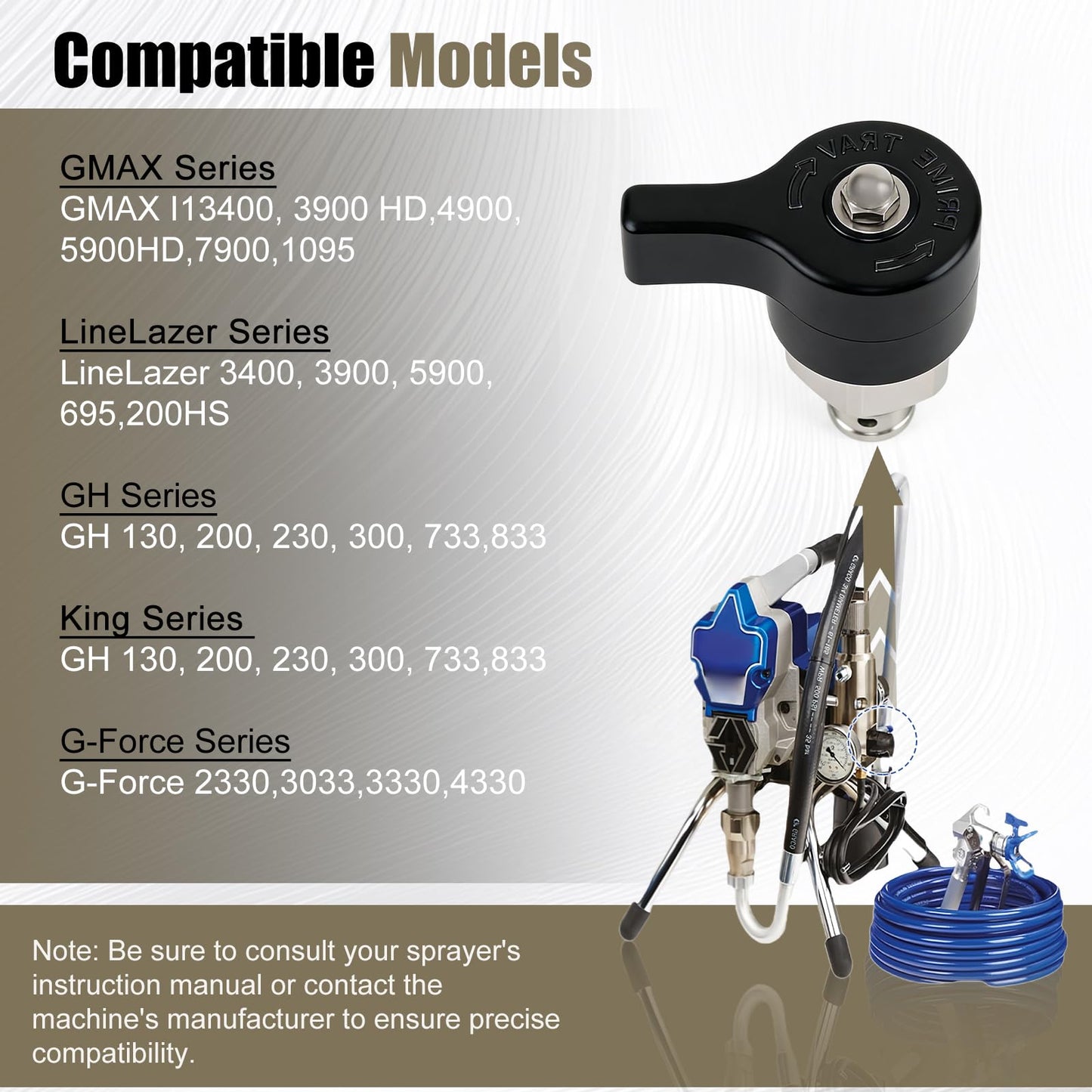 2026 New Upgraded 245103 Prime Spray Valve Kit,Drain Valve Compatible with Graco 5900 7900 833 Etc Aftermarketr Airless Paint Sprayer,Replace Airless Spray Painting Machine Accessories