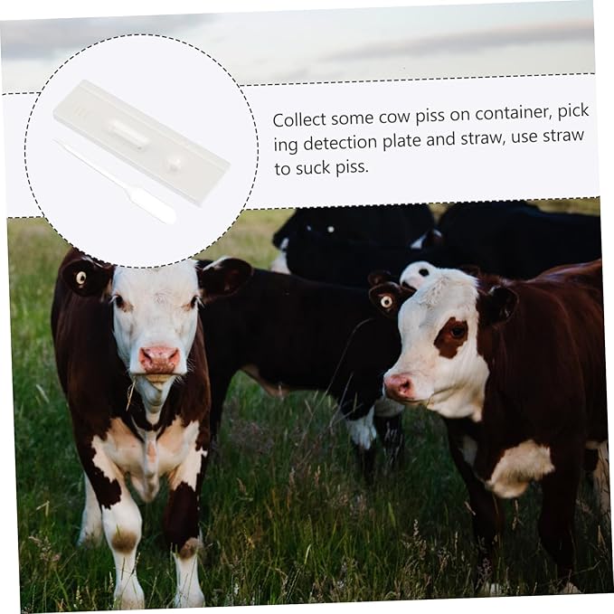 3 pcs Tester Livestock Pregnancy Test Strip Livestock Testing Paper Pregnancy Test Strip for Cow Cattle Test Animal The Cow Plastic Steel White
