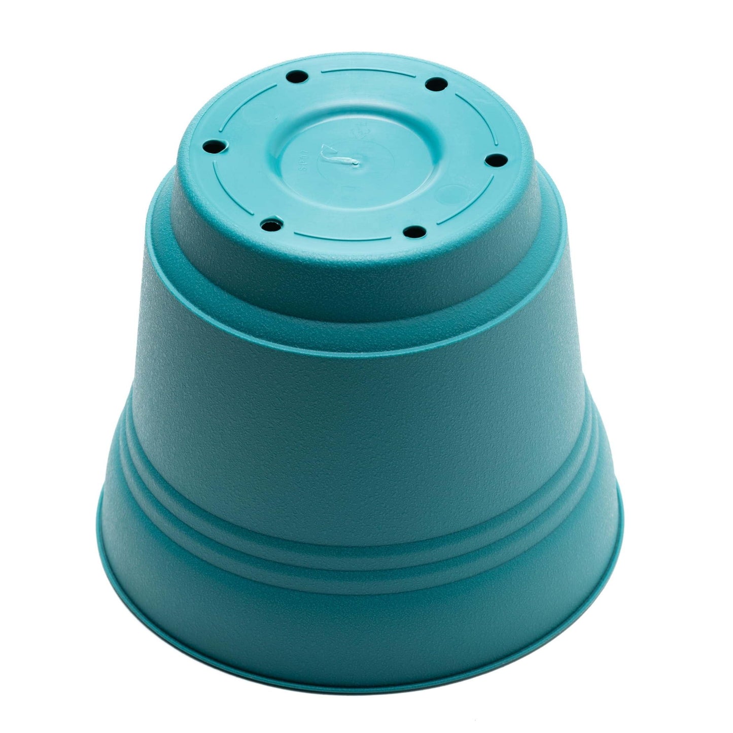 Bloem Saturn 7" Round Plastic Planter - Indoor/Outdoor, Snap-in Saucer & Drainage Holes, Bermuda Teal