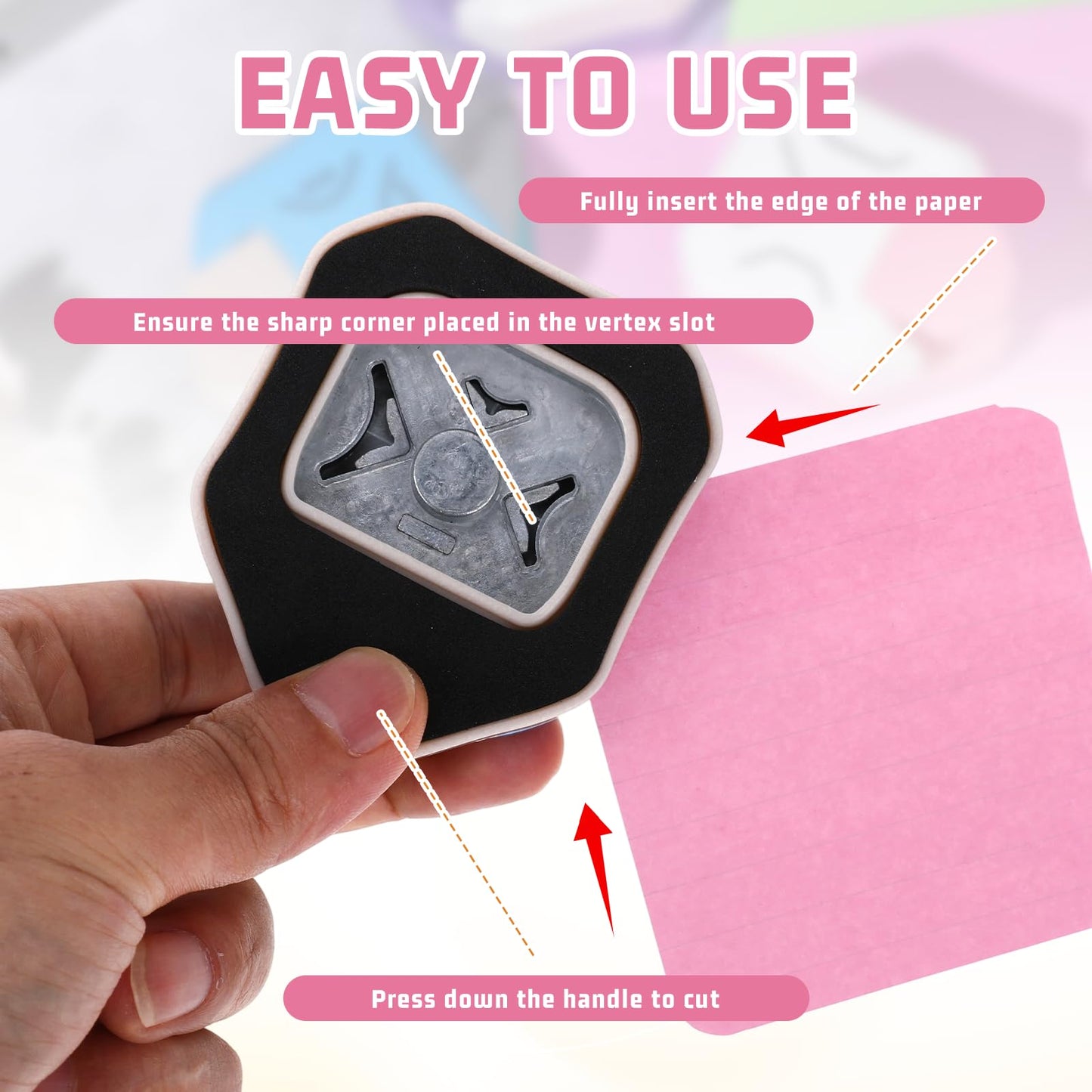 3 Pcs Corner Rounder Punch 3 in 1 Paper Corner Cutter (R4mm, R7mm, R10mm) Round Corners Cutter Rounder for Cardstock Envelope Laminate DIY Card Making Paper Crafts Scrapbook Supplies