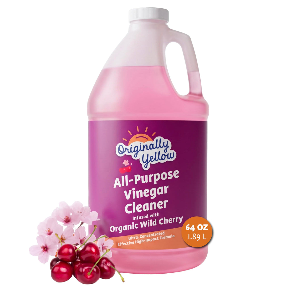 OY All Purpose Vinegar Cleaner [Wild Cherry] [64oz] (64 Fl Oz)