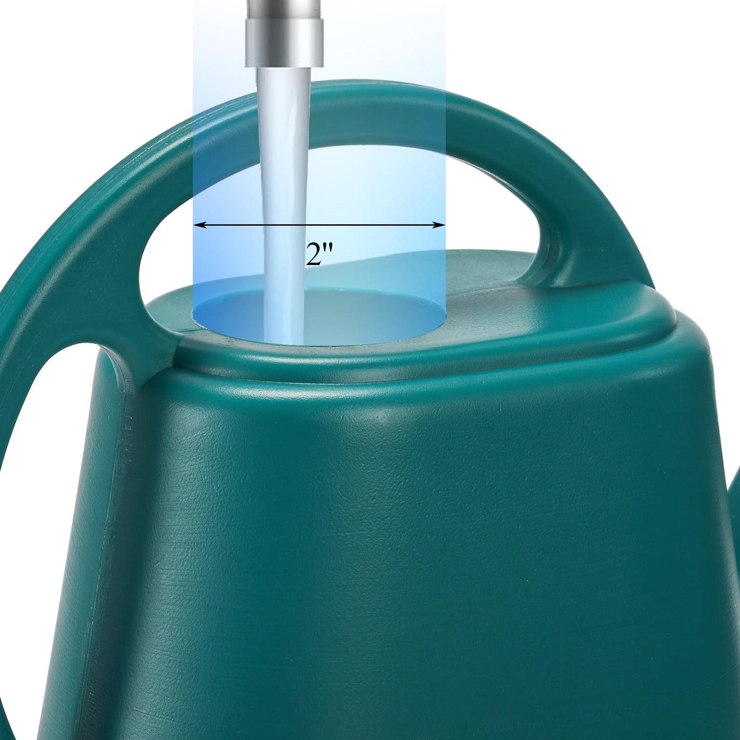 Fasmov Watering Can, 1/2 Gallon Plastic Watering Cans with Comfortable Handle, Small Garden Watering Cans Long Spout for Indoor Outdoor Watering Plants, Green