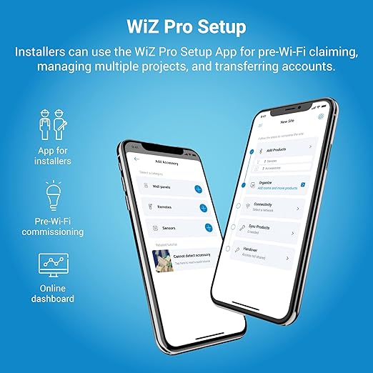 HALO Pure Smart Wi-Fi Dimmer Switch for Traditional Non-Smart Lighting, Connected by WiZ Pro, Hardwired 120V - SWW-DIM-WH