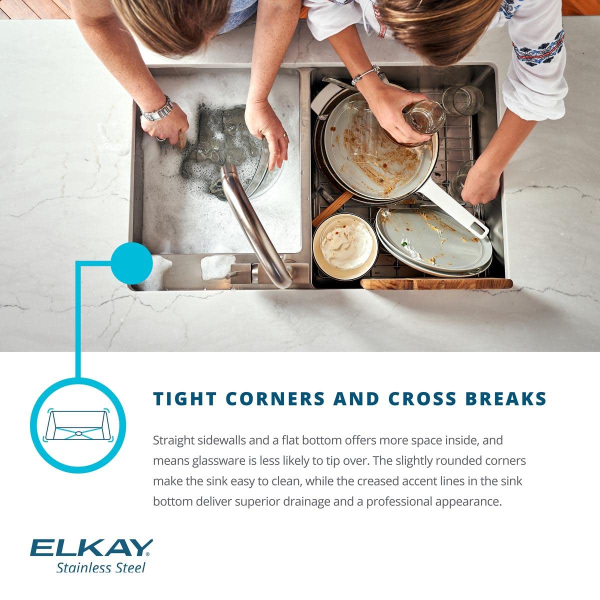 Elkay Crosstown 16 Gauge Stainless Steel 32-1/2" x 18" x 10" Single Bowl Undermount Sink Kit with Faucet