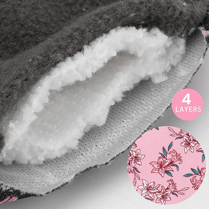PHOGARY Reusable Menstrual Pads, Bamboo Cloth Pads for Heavy Flow with Wet Bag, Large Sanitary Pads Set with Wings for Women, Washable Overnight Cloth Panty Liners Period Pads(7 in 1, Style I)