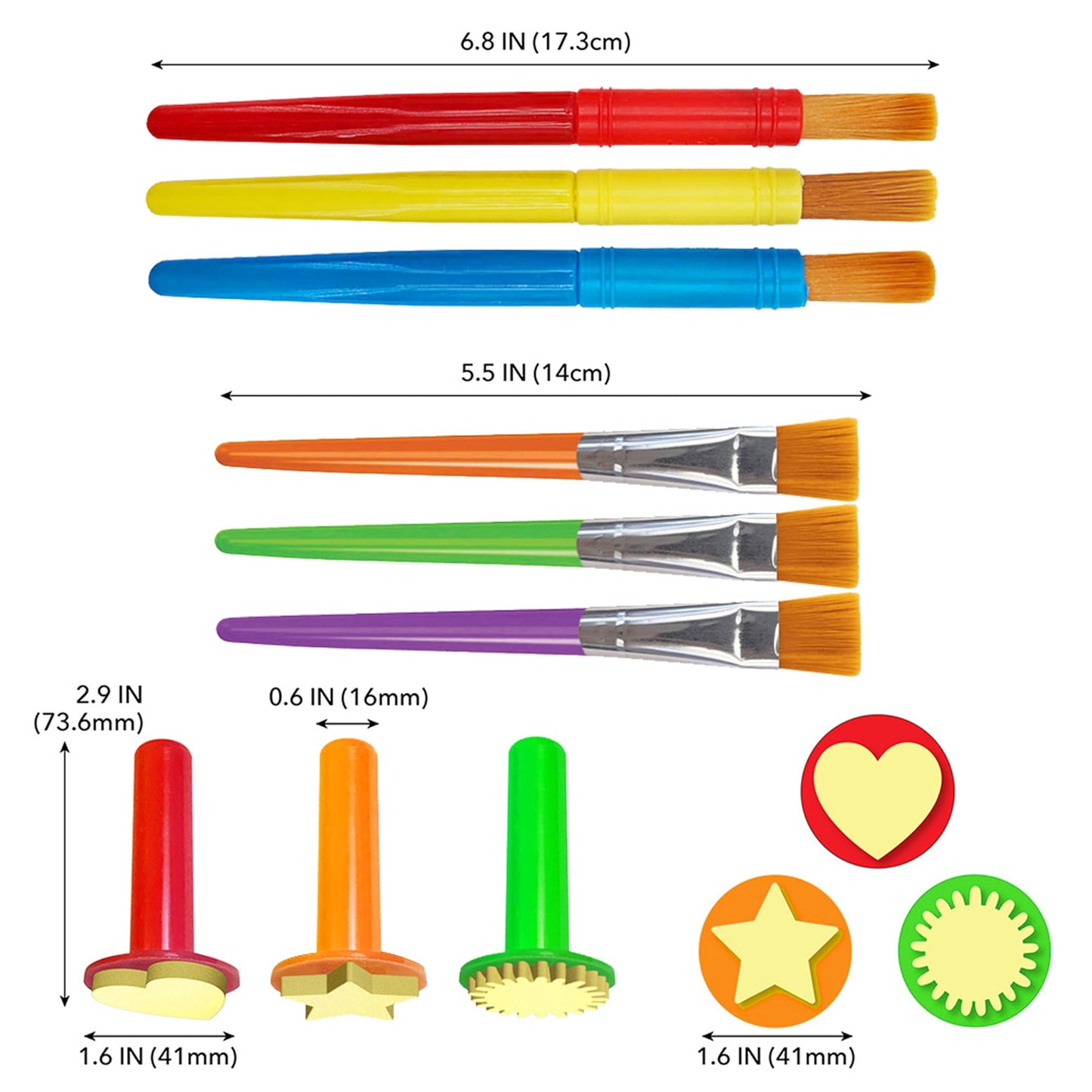 Creative Accessories Set - The Kind Mind Company™ Adaptive Art, Accessibility Aid for Kids & Adults, for Painting, Drawing, Arts & Crafts - 9 pcs