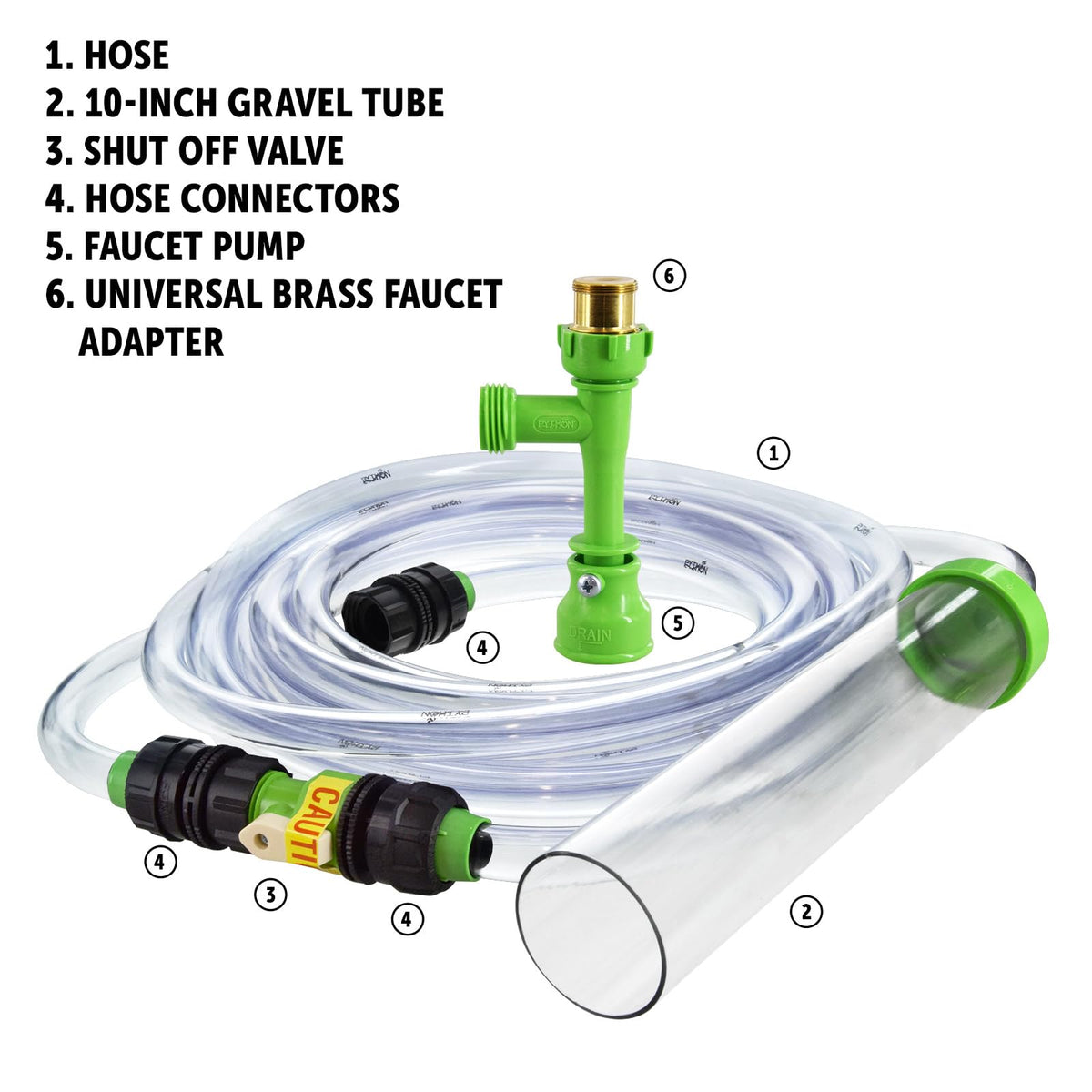 Python No Spill Clean and Fill Aquarium Maintenance System, Gravel Cleaner and Water Changer, 25 Foot