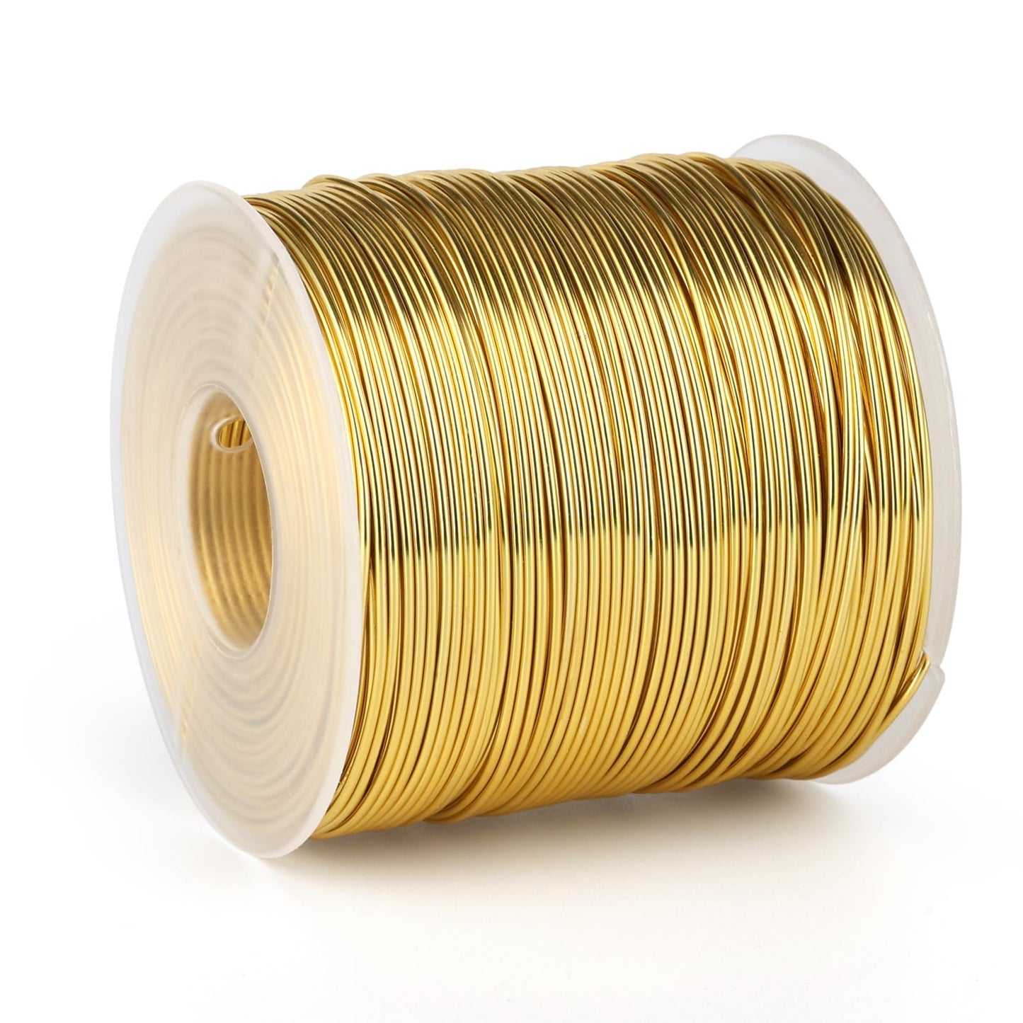 328 Feet Aluminum Craft Wire, 18 Gauge Light Gold Bendable Soft Metal Aluminum Wire Roll Bulk for DIY Crafts Sculpting Jewelry Making