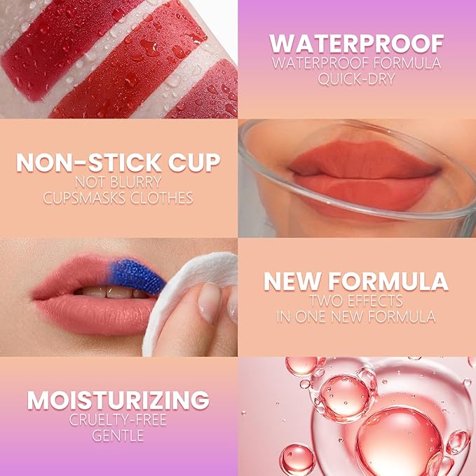 Jolilab Lip Stain Masque,Wipe Off Lip Tint,Waterproof,Transfer proof,Highly Pigmented,Ultra Long Lasting Lip Stain Peel off Makeup With Matte finish for All-day Wear.(#04 BRIGHT CORAL)
