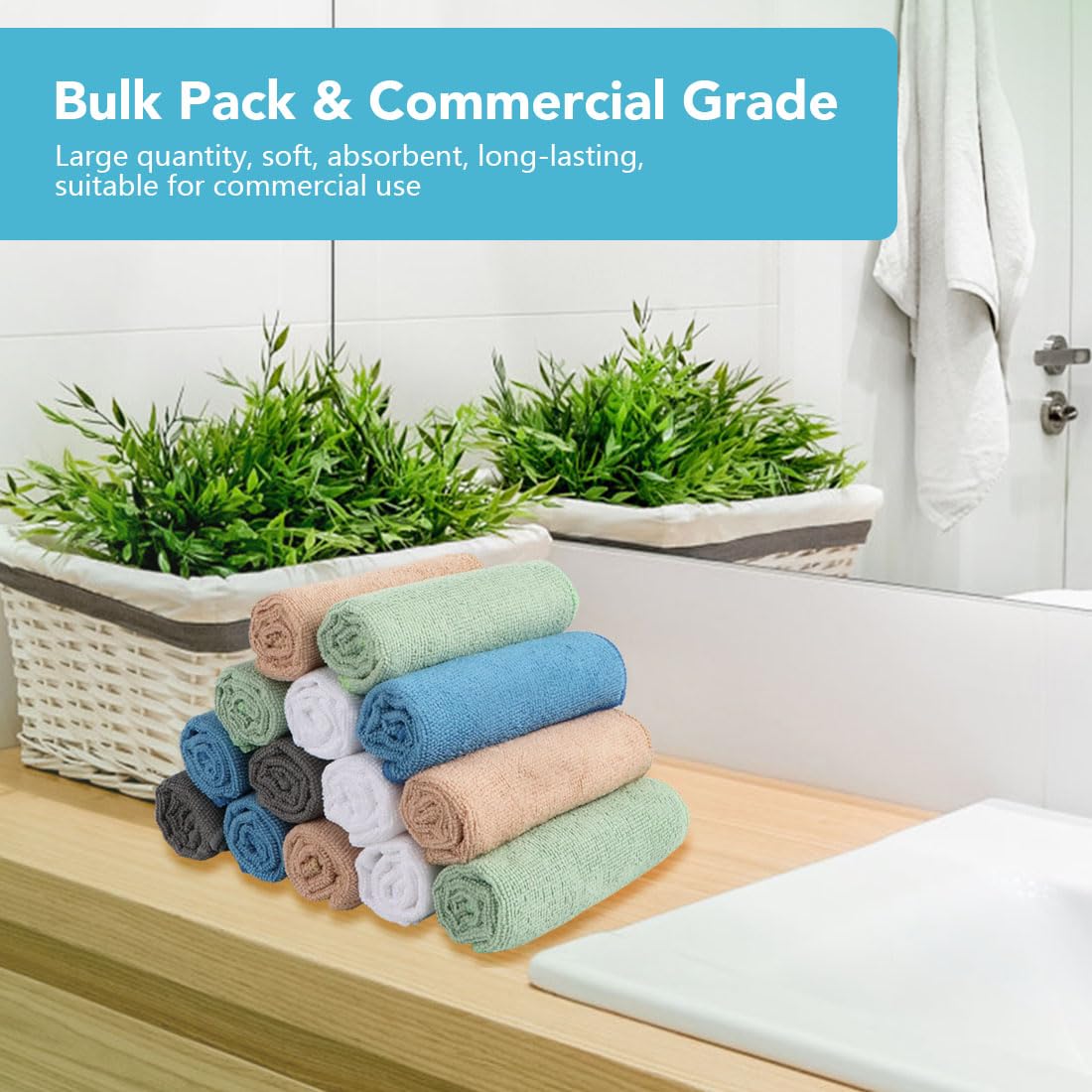 Microfiber Washcloths 400 Pack (400 Count)