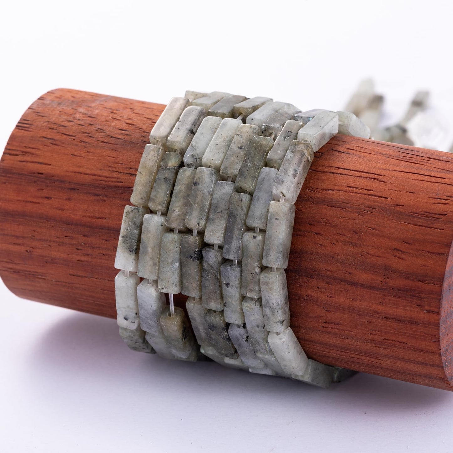 Natural Spectrolite Rectangle Tube Beads 4x13mm 38cm/str Loose Semi Gemstone Stone Beads for Making Bracelets Necklace Earrings