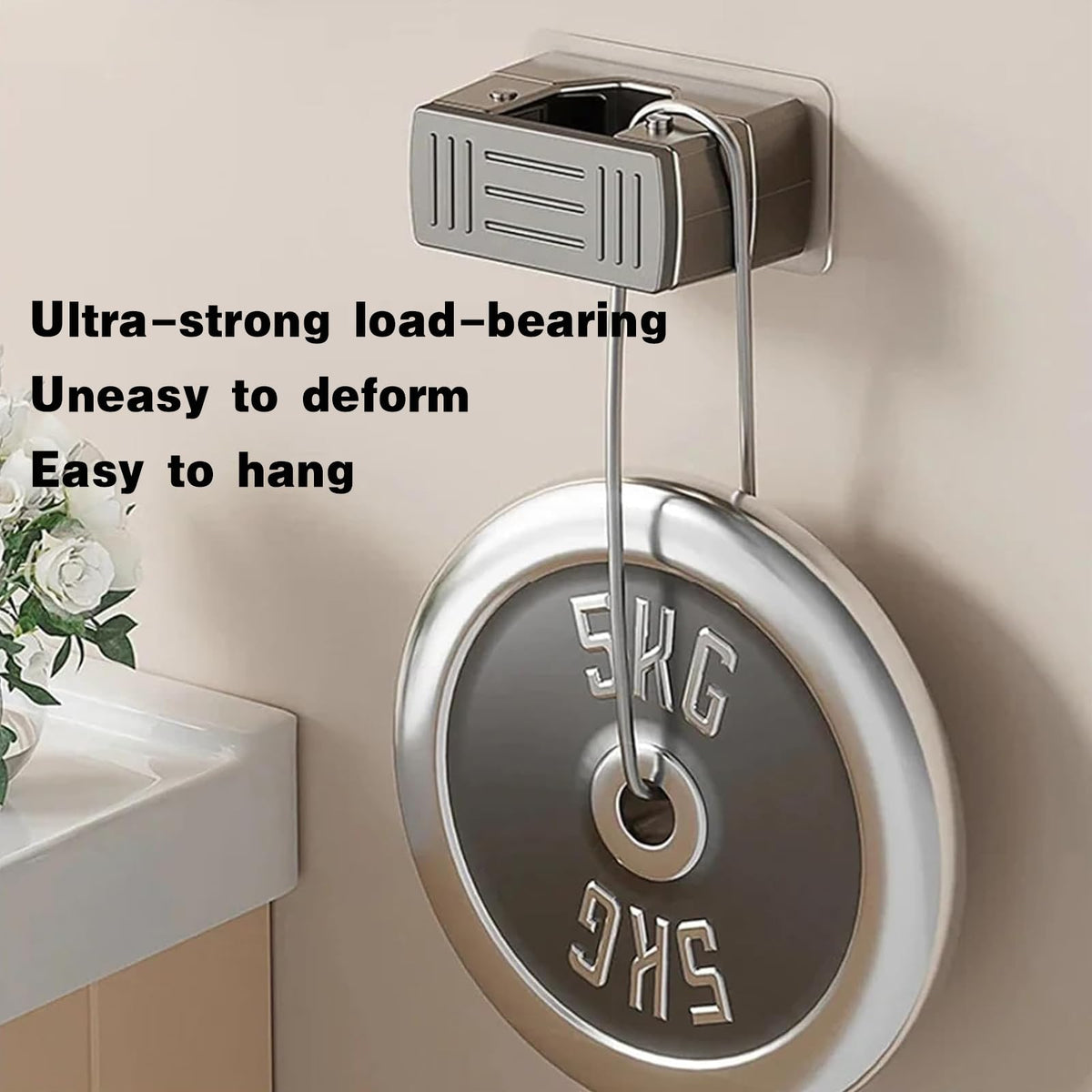 4 Pack Broom Holder Wall Mount (4 Count)