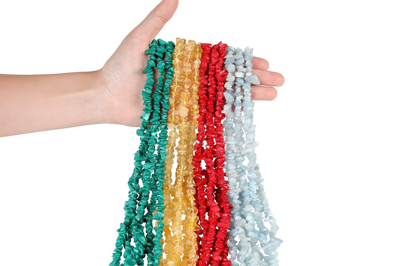 XIANNVXI Malachite Beads, Natural Chip Stone Beads 400Pcs Crystal Bead 5-8mm Irregular Healing Crystal Loose Rocks for DIY Jewelry Making