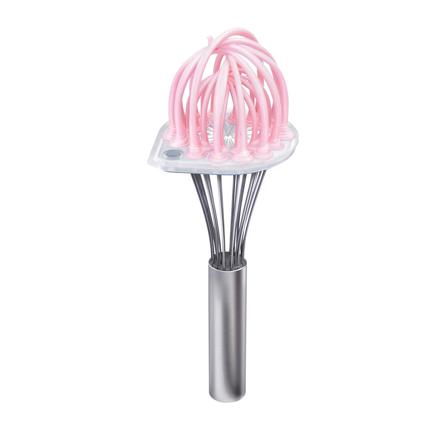 Whisk Wiper - Wipe a Whisk Easily - Multipurpose Kitchen Tool Made In USA - Includes 11" Stainless-Steel Whisk - Cool Baking Gadget, A Great Gift For Men & Women (2pc Whisk Wiper Set, Clear)