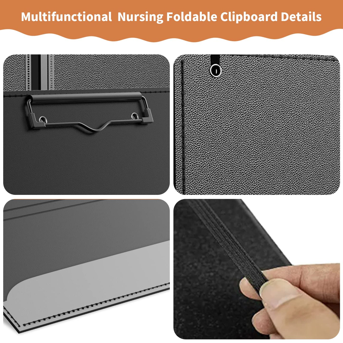 Nursing Clipboard Foldable-3 Layers Folding Nursing Clipboard with Nursing Edition Cheat Sheets, Trifold Nursing Clipboard for Nurses Doctors,Medical Clipboard Pocket Size,Nurse Clip Boards