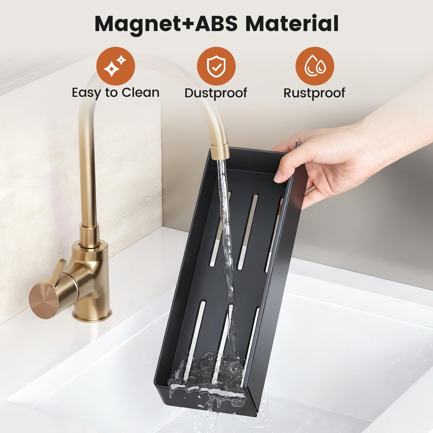 Mystozer Magnetic Spice Rack for Refrigerator,7 Pack Magnetic Shelf,Fridge Magnet Organizer with Paper Towel Holder,Utensils Racks,Hook Rack,Fridge Organizers and Storage Black(7 Pack)