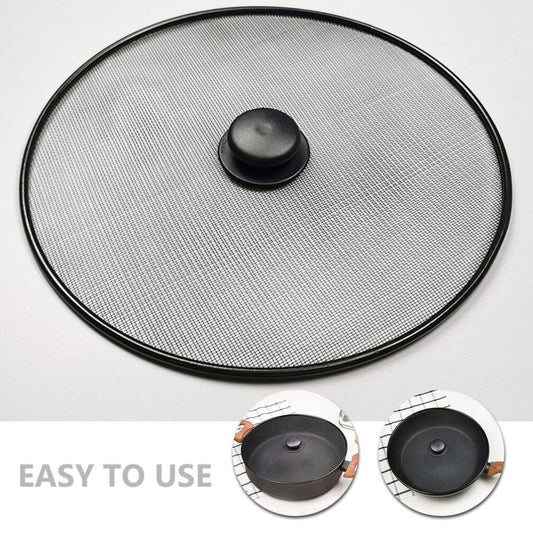 Kichvoe 13 Inch Oil-Proof Mesh Splatter Screen for Frying Pans and Skillets with Handle Grease Splatter Guard Cooking Pan Splash Cover Set