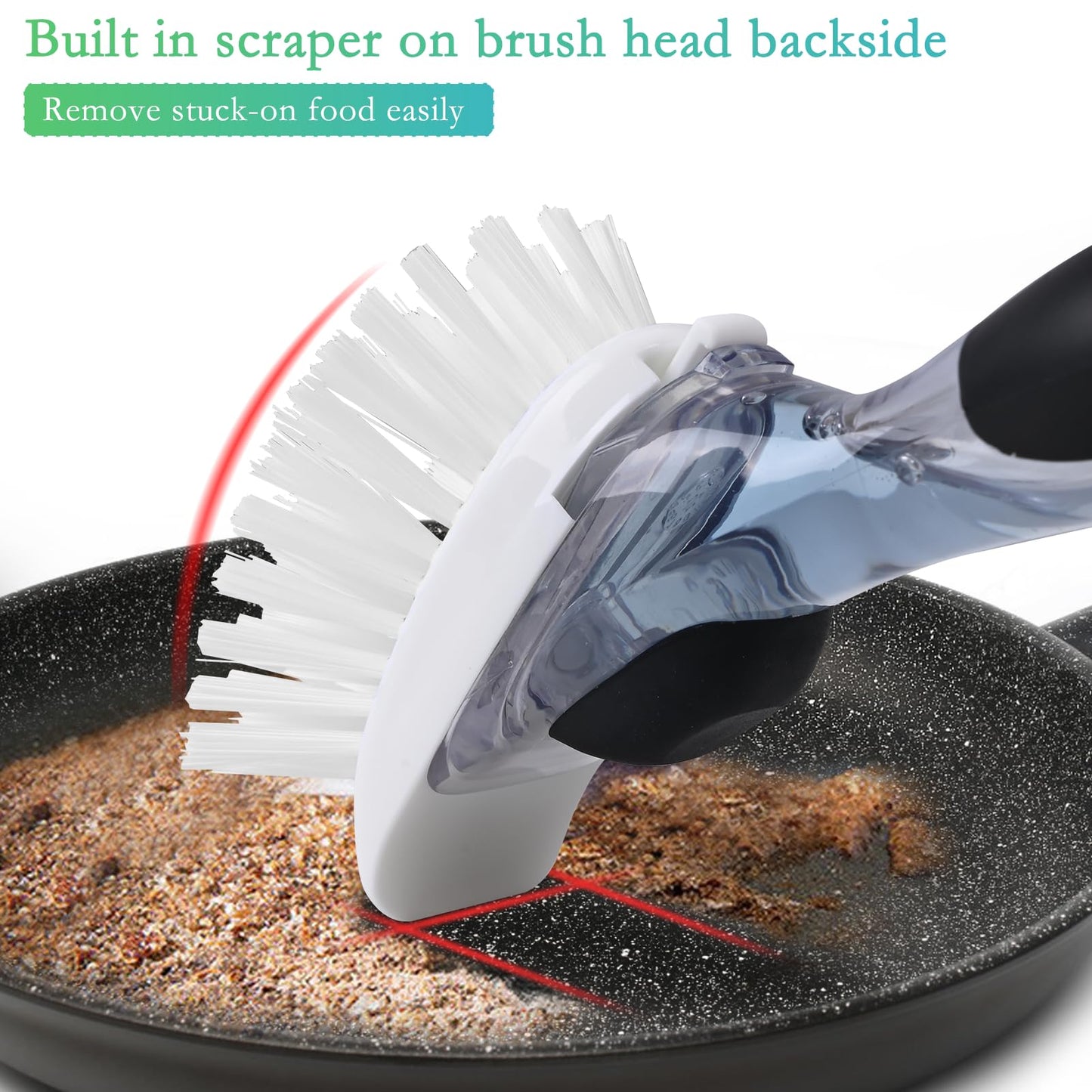 New Brush Refills for OXO New Soap Dispensing Dish Brush - 8 Pack Dish Brush Cleaning Soap Dispensing Head Replacement for Scrubber