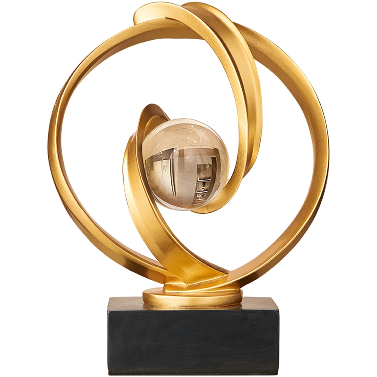 AWNR Gold Abstract Sculpture House Decor Aesthetic - Home Décor Accents for Nightstand, Shelves, Dining Room, Entryway Table, Office, Desk Accessories