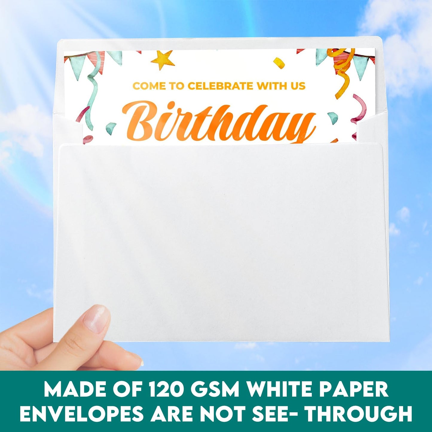 100 Pack White Blank Cards and 100 Pack Envelopes 4x6, Note Greeting Cards and Envelopes Set, Folded Cardstock with Self-Seal Envelope for DIY Greeting Thank you Cards, Invitations in All Occasions