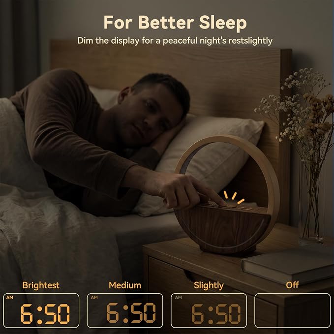 Vivilumens Sunrise Alarm Clock with Sound Machine & Night Light