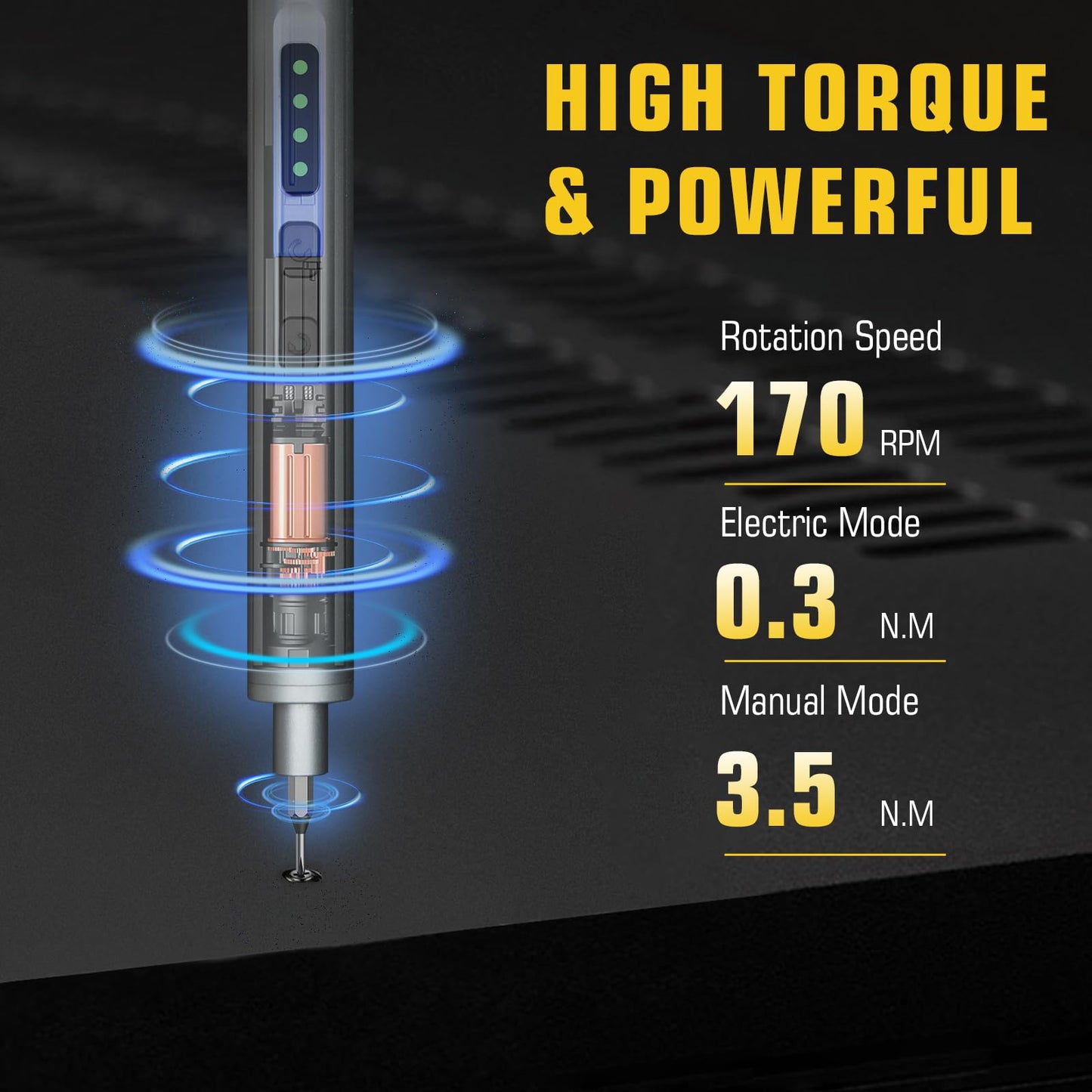 Mini Electric Screwdriver Set, 42-in-1 Electric Precision Screwdriver Set with LED Light, Cordless Small Power Screwdriver Repair Tool for PC Electronics Phone Laptop Watchs Camera