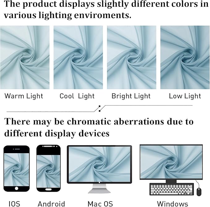 Lecloud Sky Blue Sheer Curtains 78 Inches Long 2 Panels, Light Filtering Voile Solid Airy Curtains, Transparent Farmhouse Decor with Dual Rod Pocket for Living Room Bedroom, Each 42" W x 78" L
