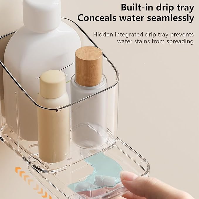Adhesive Toothbrush Holders, 4.45x3.54x3.35 inches Wall Bathroom Rack | Bathrooms Organizer Rack - for Bathroom Shower Bedroom Home RV Dormitory Apartment Bathtub