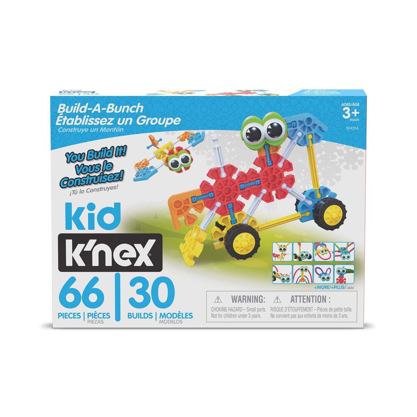 KID K'NEX - Build A Bunch Set ‚ 66 Pieces, Preschool STEM Building, Kid Construction Set, Creative Play‚ Ages 3+