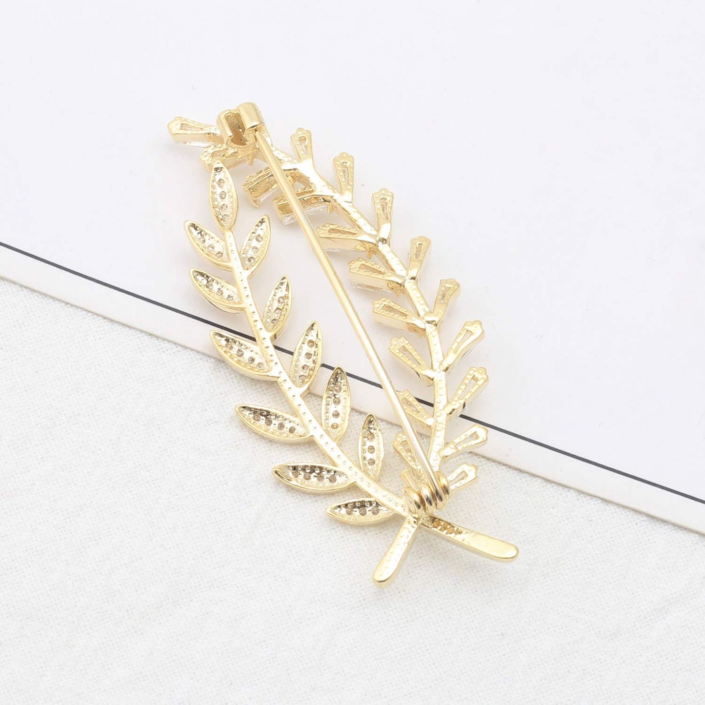 Gold Wheat Brooch Pins for Women Fashion Valentine