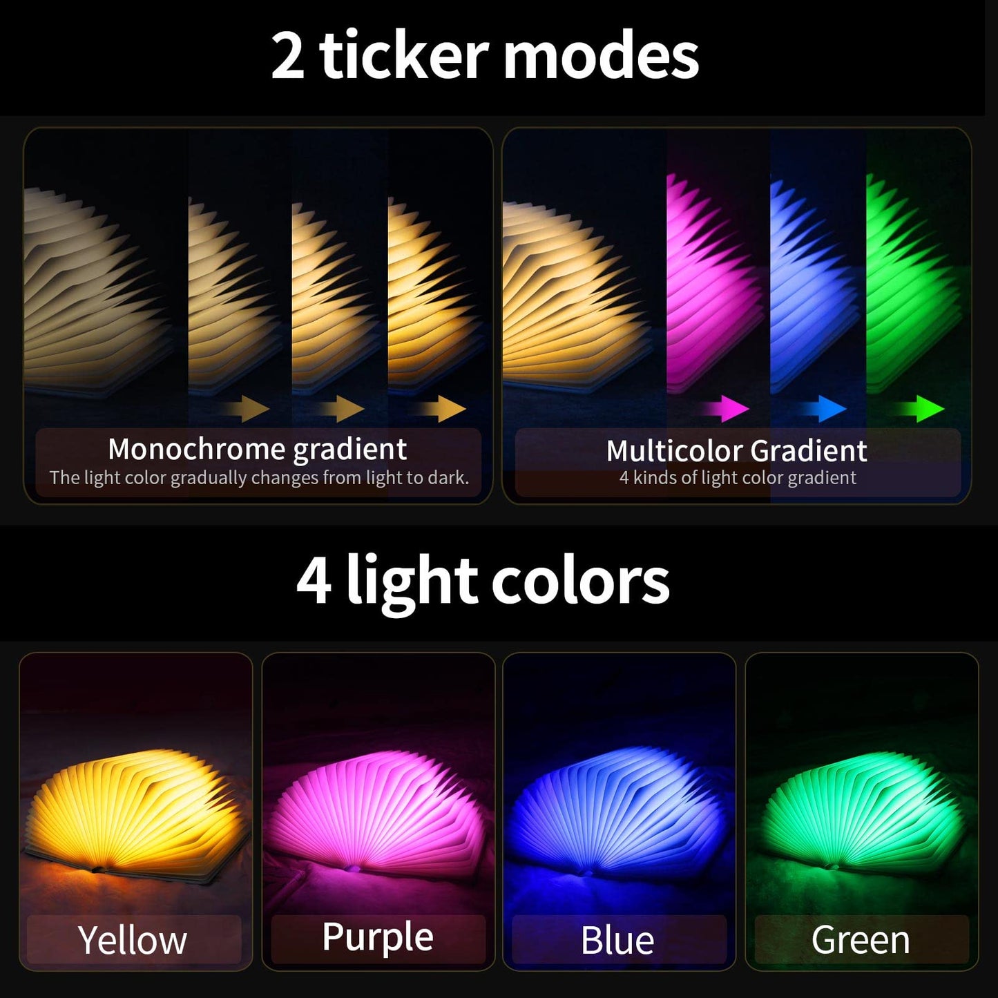 QXMGCBOK Novelty 3D Dragon Embossed Magic Book Lamp,Personalized Night Light,Sleep aid Machine,Sound Machine for Sleeping， Unique Gifts