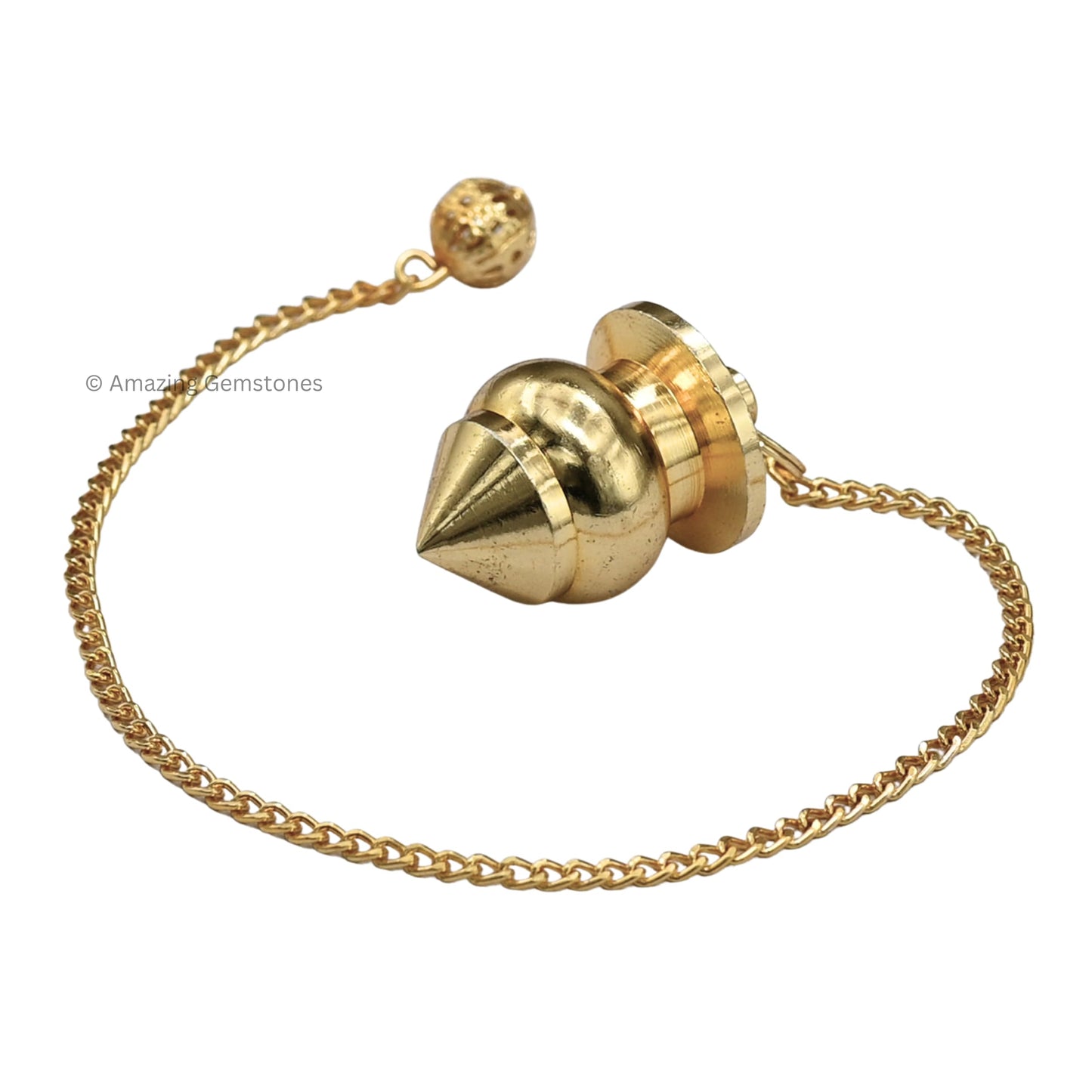 Amazing Gemstone Healing Metal Pendulums for Divination, Gold Pot with Disc Steel Copper Pendulum High Energy Pendulo de Bronce Pendulos de Mesa MP80