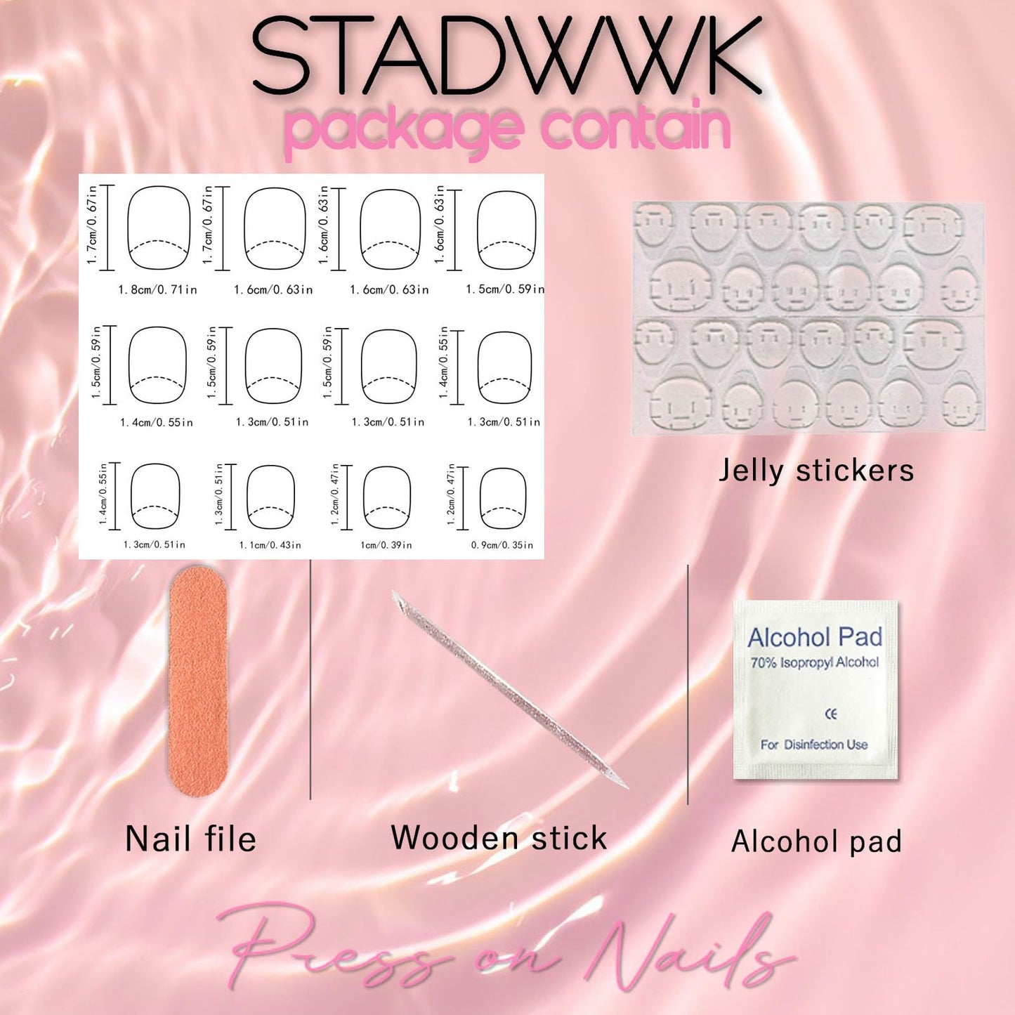 Gradient Press on Nails Short Square Fake Nails with Purple Chrome Flower Designs Nails Press ons White Nude Ombre Glue on Nails Glossy Acrylic Nails Cute Stick on Nails for Women 24Pcs