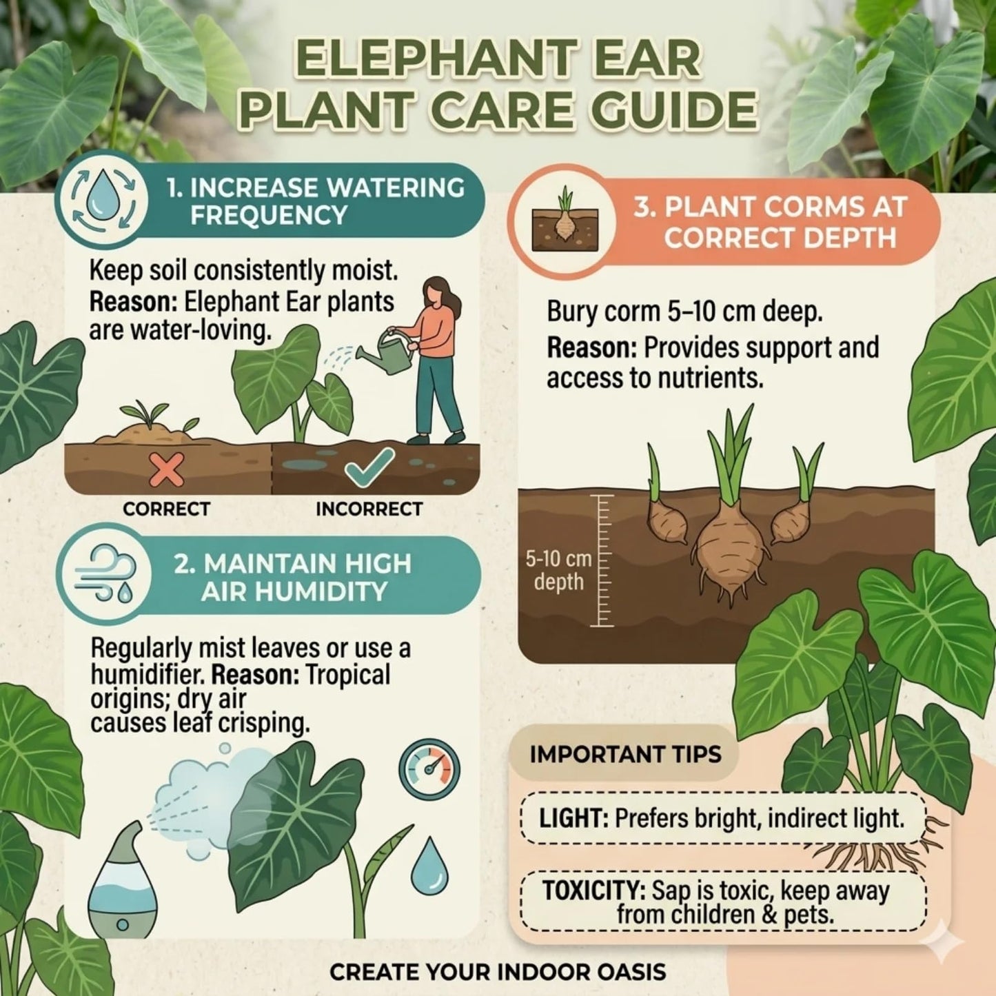 Bold Giant Elephant Ear – Low-Maintenance Focal Decor-4bulbs-G