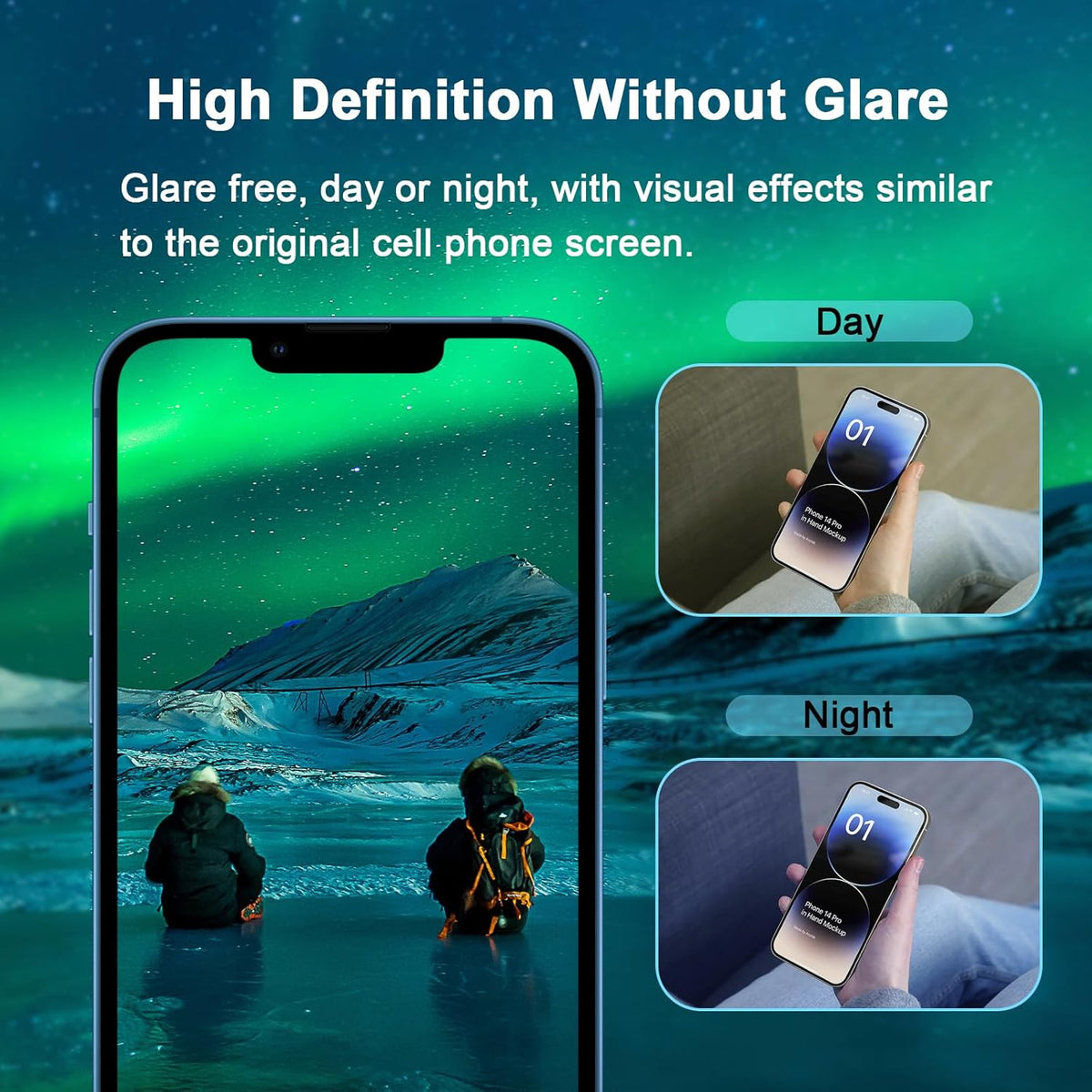 Blue Light Screen Protector for iPhone 12 Pro Max(6.7 inch) Eye Protection HD Clear Blue Light Blocking Tempered Glass, Scratch-Resistant,Easy Installation No Bubble,Anti-Fingerprint,2 Pack