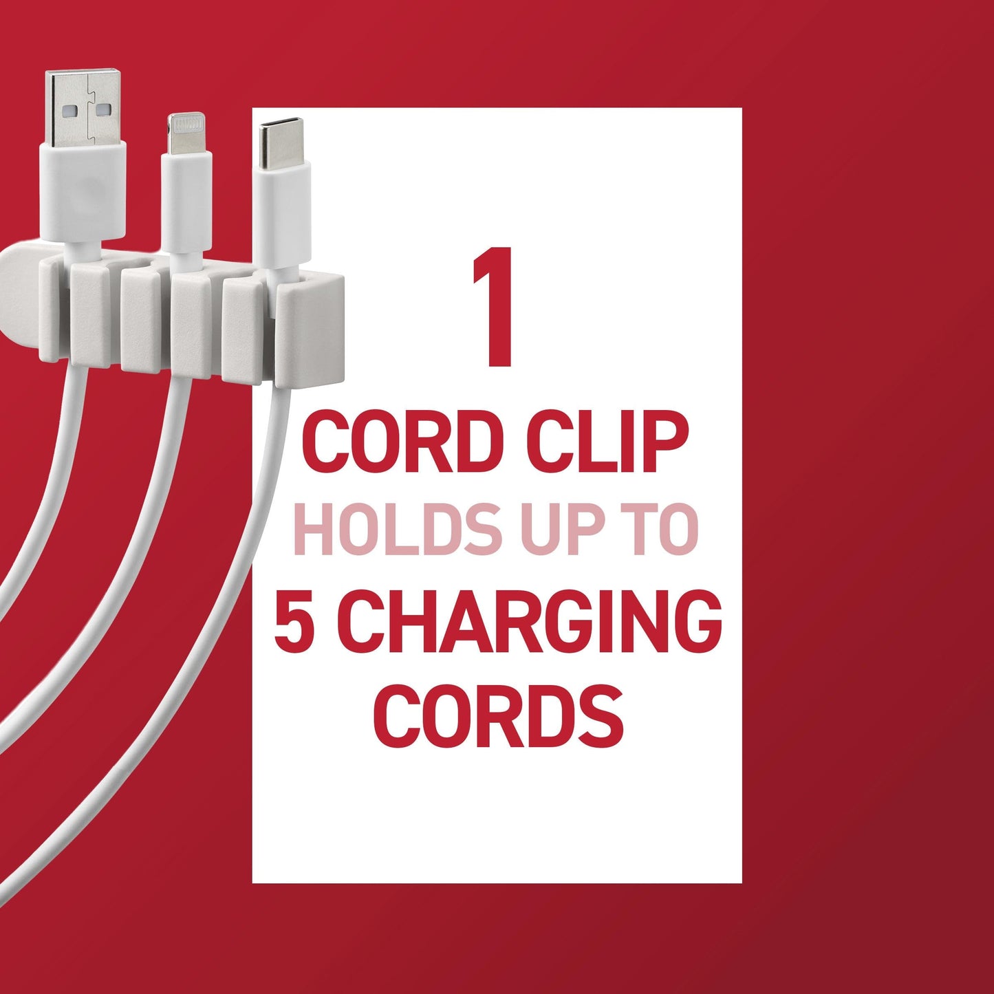 Command 5-Cord Clip Organizer and Wrap Bundle, 2 Clips, 1 Wrap and 6 Medium Strips, White, Great for Damage-Free Electronics Organization Under Desk or Wall Mount
