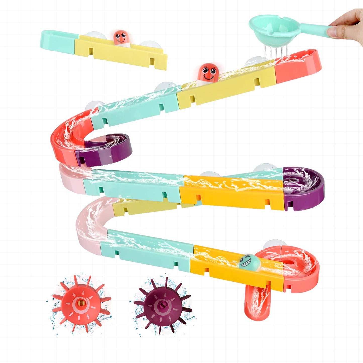 33 PCS Bath Toys for Toddlers and Babies, Bathtub Toy Set with Shower, Rubber Ducks, Floating Toys