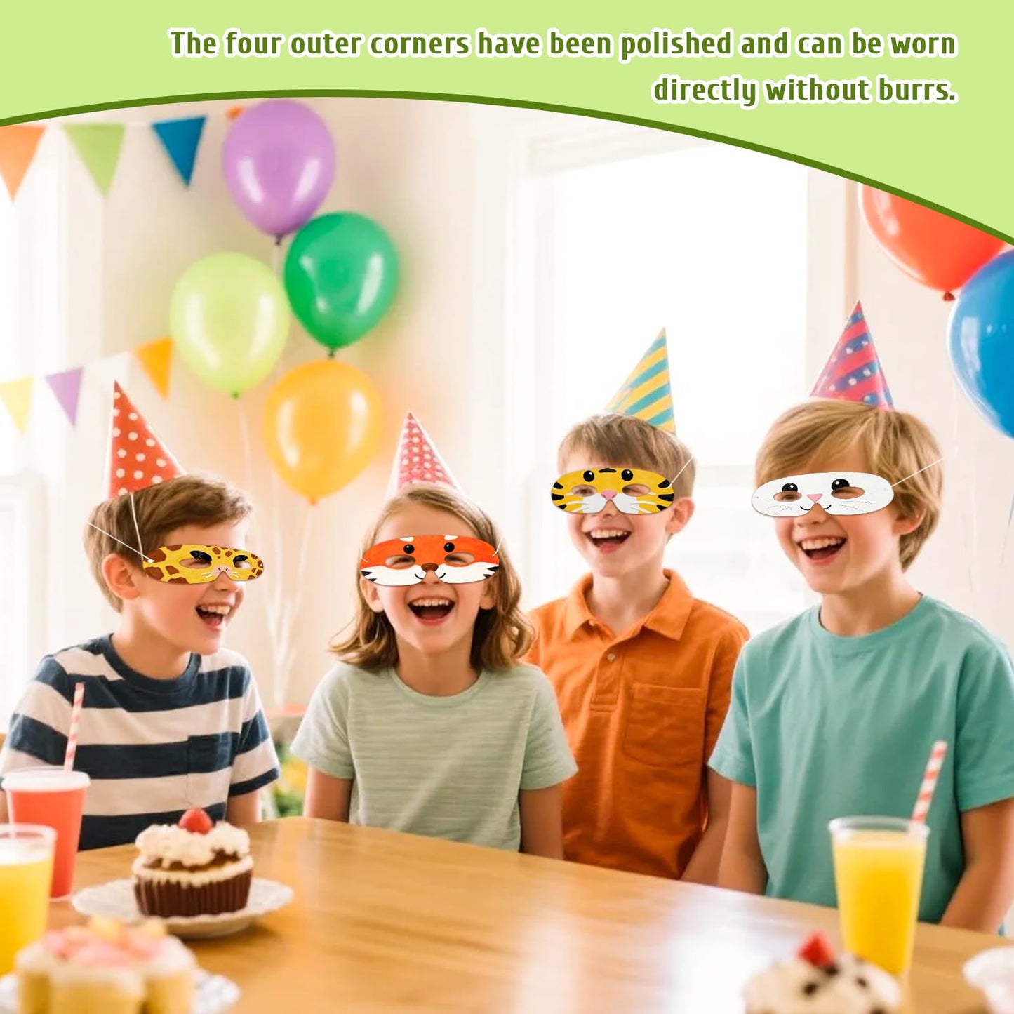 Tecmisse 100 Pack White Paper Eye Masks, Plain Masquerade Mask Blank Masks Decorate for Cos-Play, Halloween Party