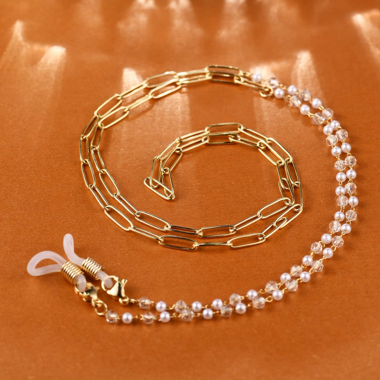 AllenCOCO Glasses Chain, Eyeglass Strap For Women Sunglasses - 14K Gold Eyeglasses Chain, Eye Glasses Holders Around Neck