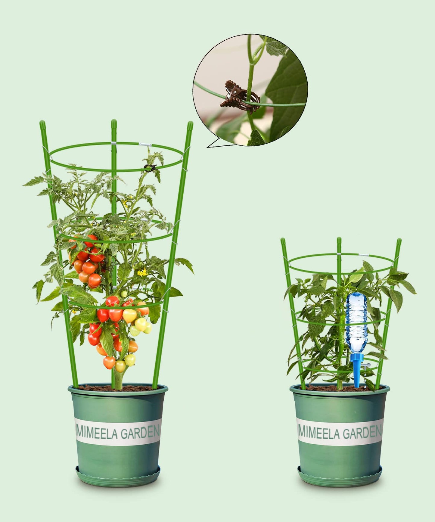 4 Pack Garden Plant Support Tomato Cage, Upgrade 24" Trellis for Climbing Plants, Plant Trellis Kits (24")