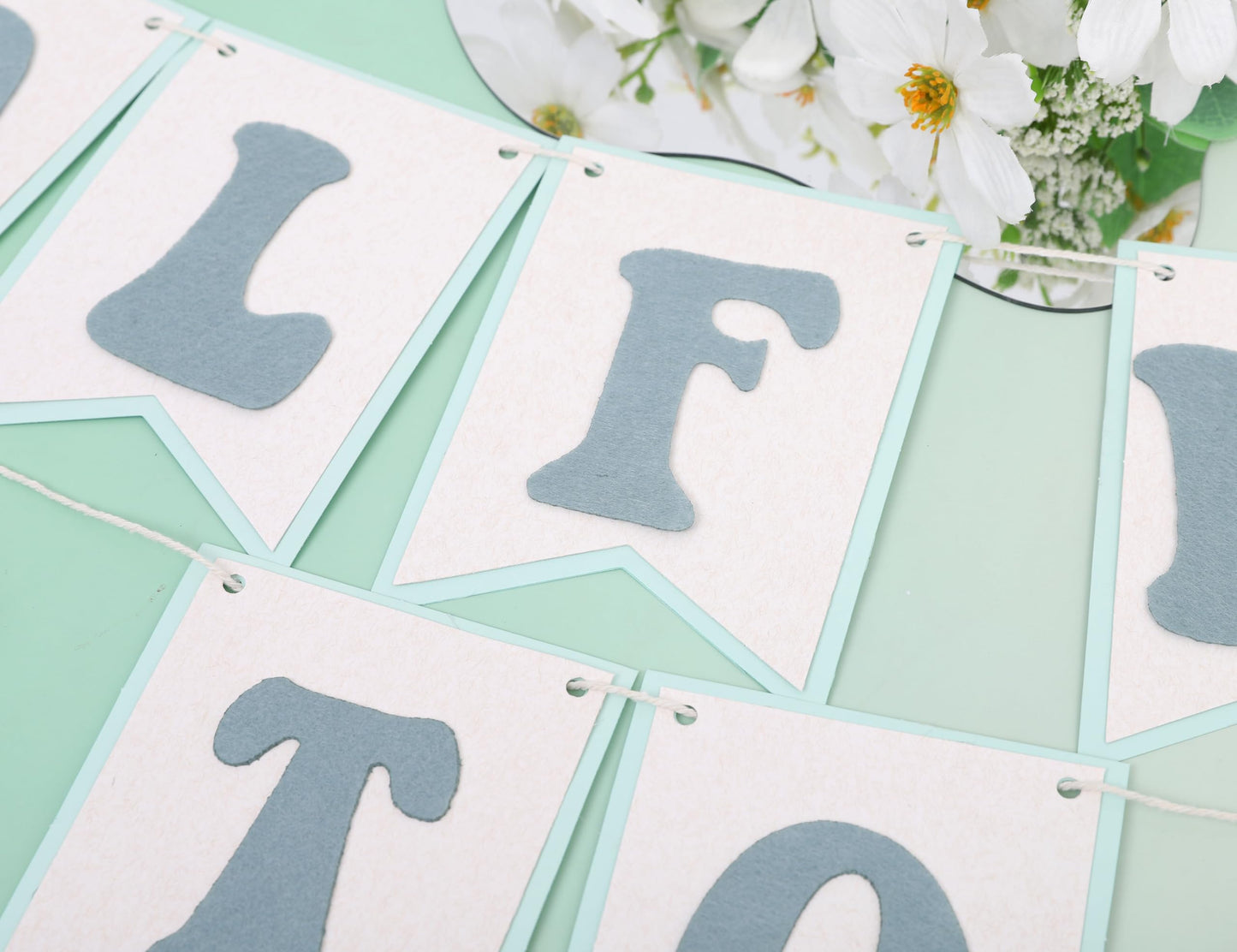 Half Way To One Banner- Neutral 6 Months Birthday Backdrop, Baby Half Cake Smash Photo Props, Birthday Party Decorations