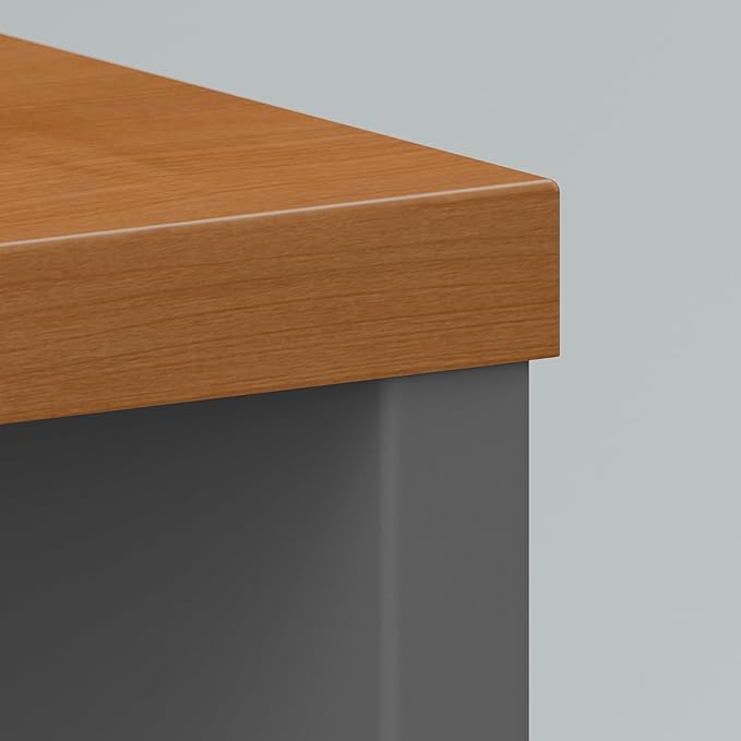 Bush Business Furniture Series C 72W Office Desk in Natural Cherry, Large PC Computer Table for Home or Professional Workplace
