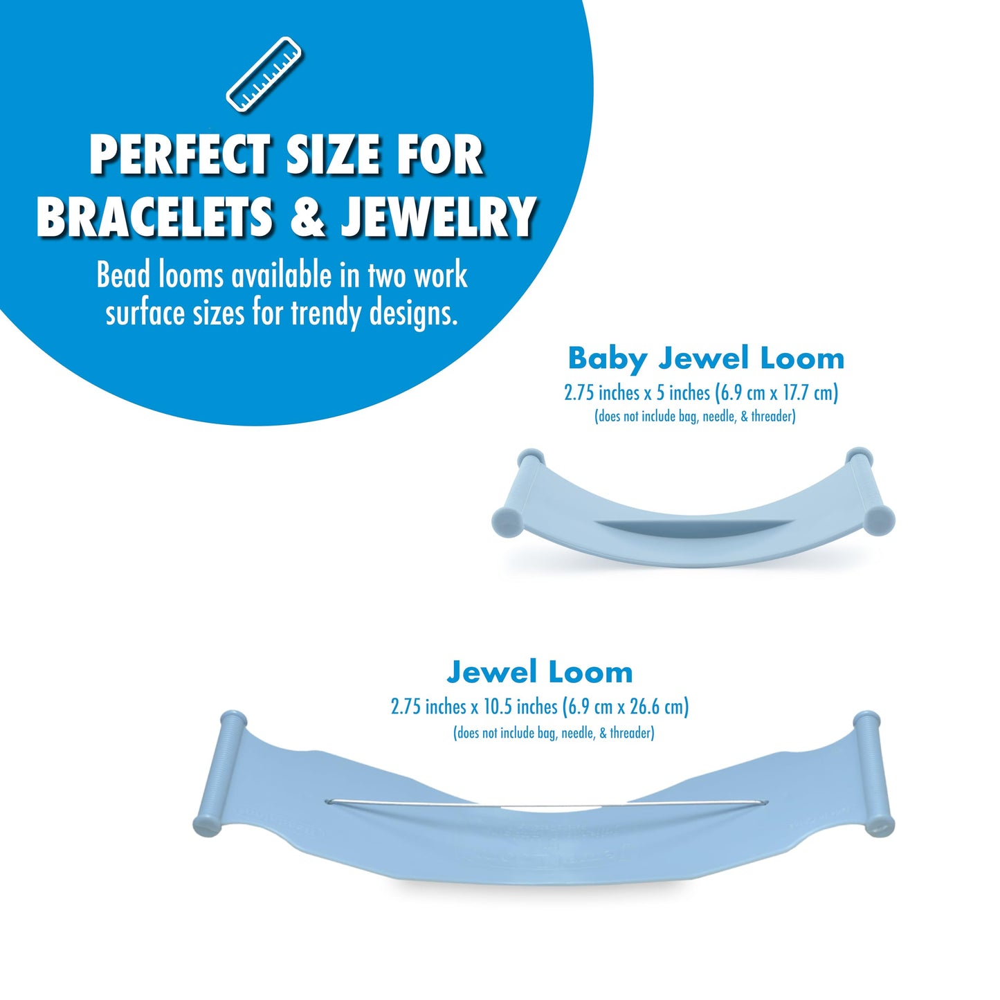 Beadalon Jewel Loom – 2.75" x 10.5" Jewelry Weaving Loom for Bracelets, Cuffs & Bead Patterns