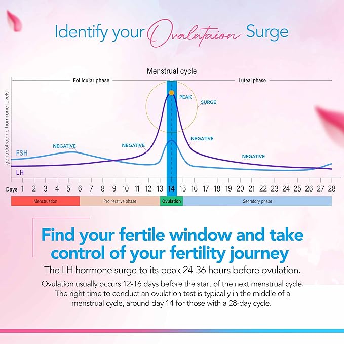 Clinical Guard Ovulation and Pregnancy Test Strips - 40 Ovulation Test Strips and 10 Pregnancy Test Strips, Ovulation Kit, Lh Test Strips, Ovulation Tests, Hcg Test Strips, Fertility Test for Women