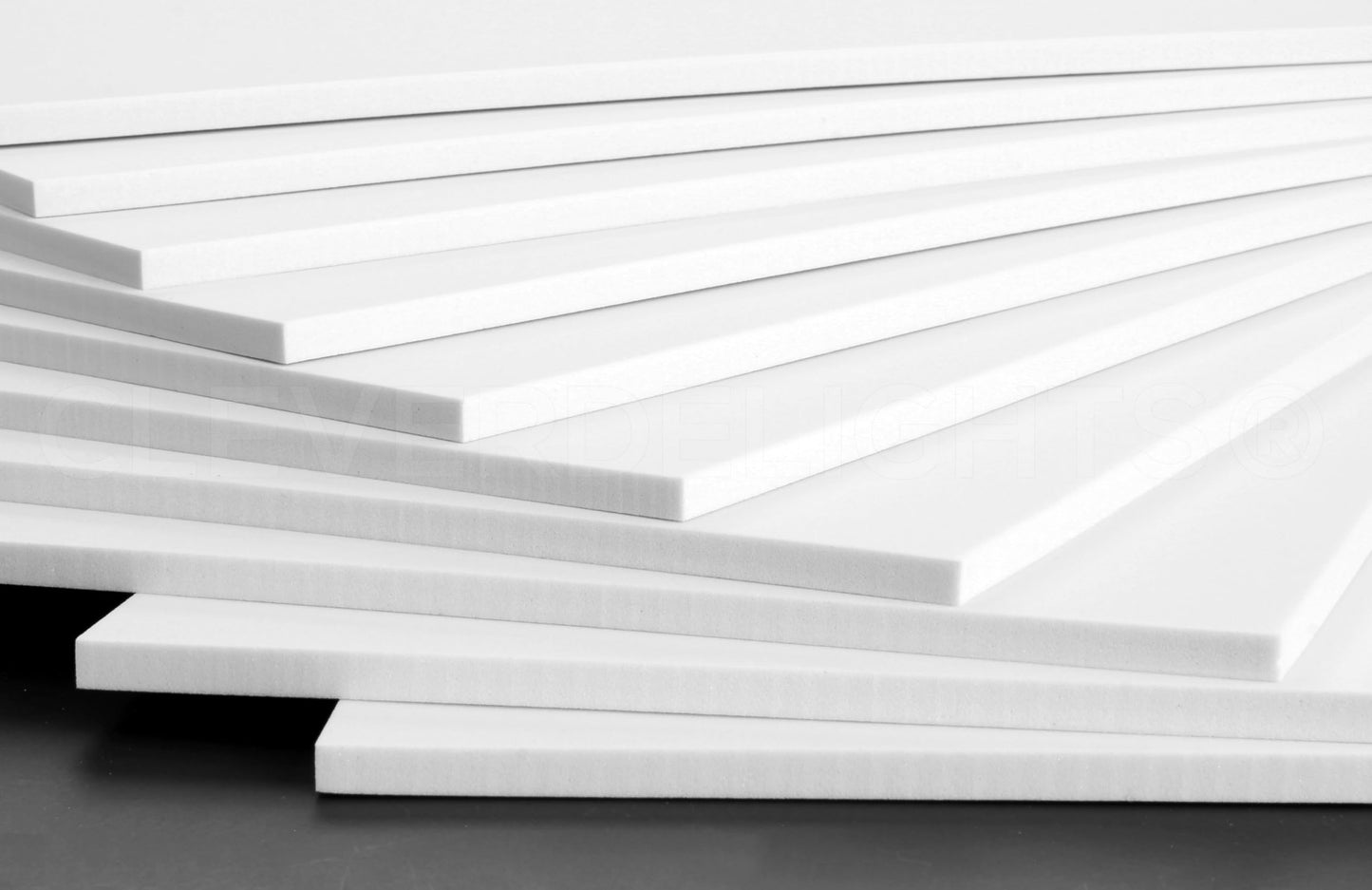 CleverDelights 8 x 12 Inch White Foam Sheets - 10 Pack - 1/4" (6mm) Extra Thick Craft Sheets