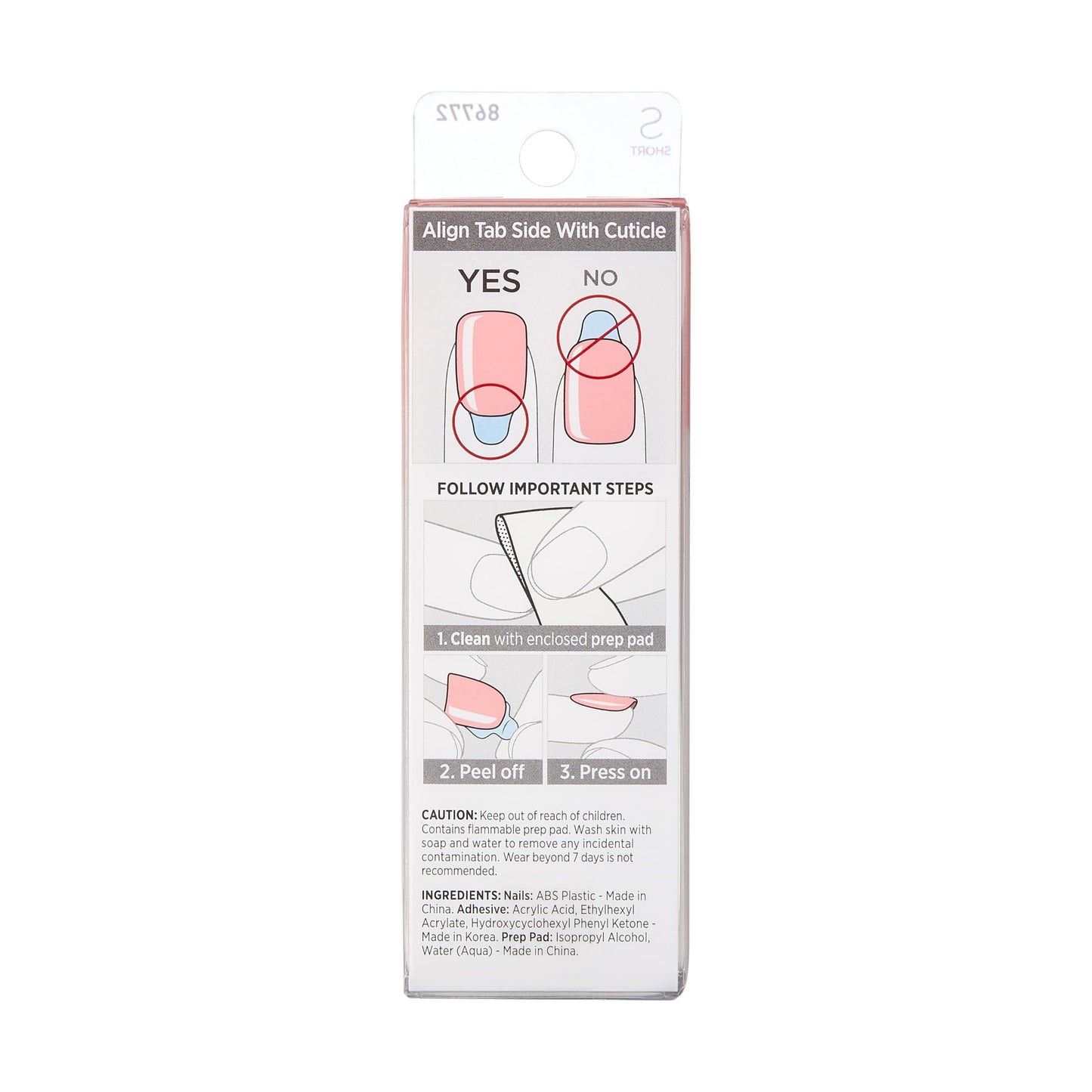 Kiss Impress Color Press-On Nails Polish-Free Manicure Set, ‘Dolce Pink’, 30 Chip-Proof, Smudge-Proof Fake Nails