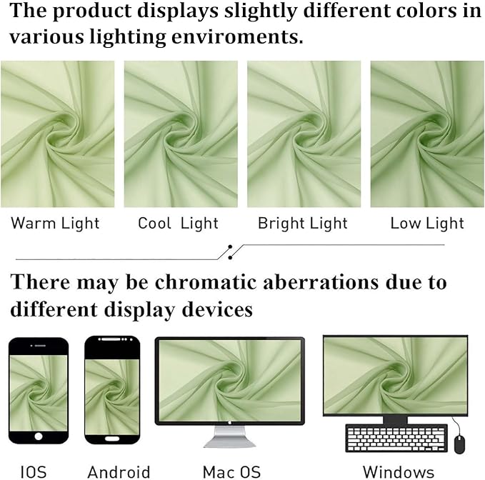 Lecloud Light Green Sheer Curtains 84 Inches Long 2 Panels Set, Airy Voile Window Curtain Panels, Elegant Light Filtering Drapes for Living Room Bedroom Decor with Rod Pocket, Each Panel 42 X 84 Inch